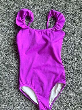 Jo+Jax Purple Ruffle-Strap Dance Leo
